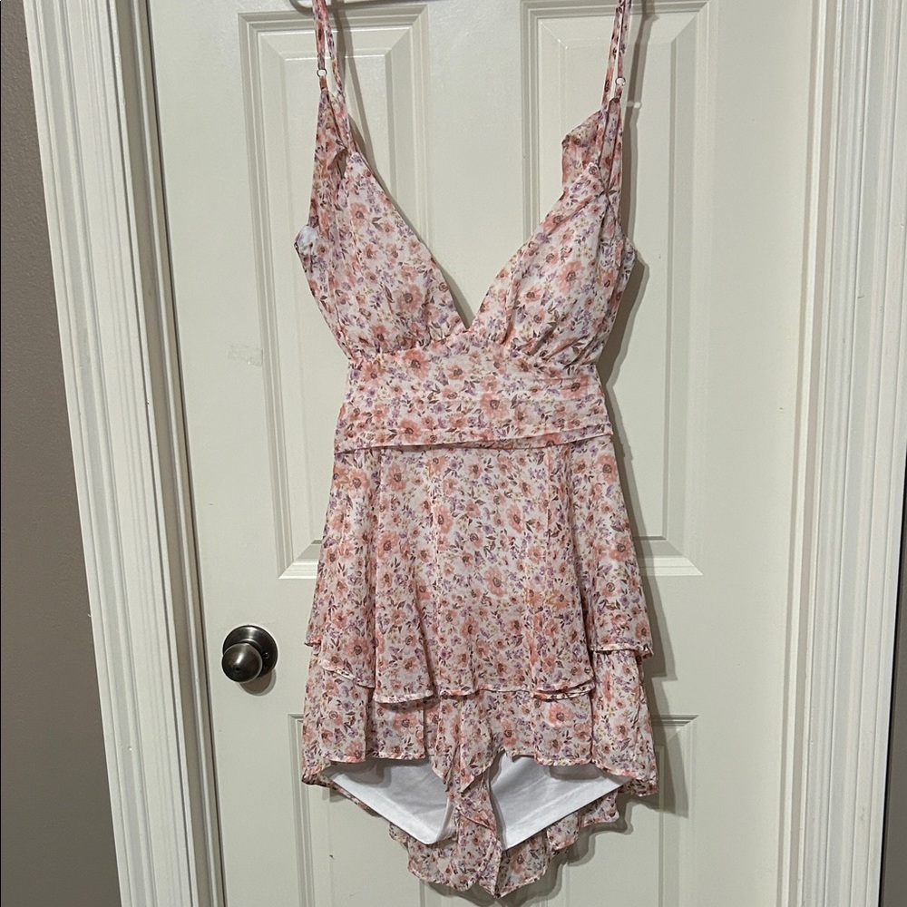 Altar'd State Pink Floral Summer Romper